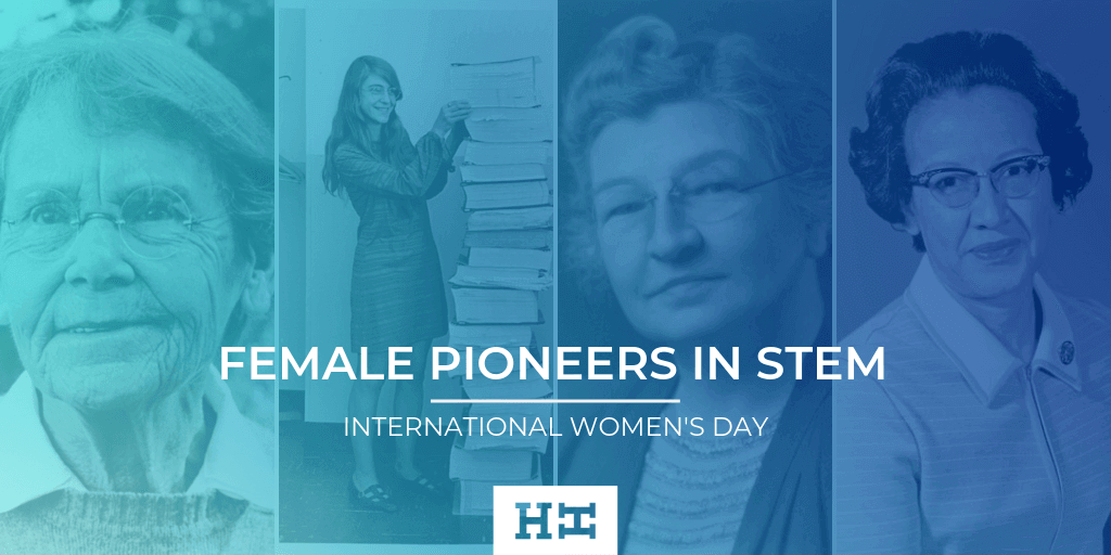Professional portrait images of four women of various ages, known for their STEM careers
