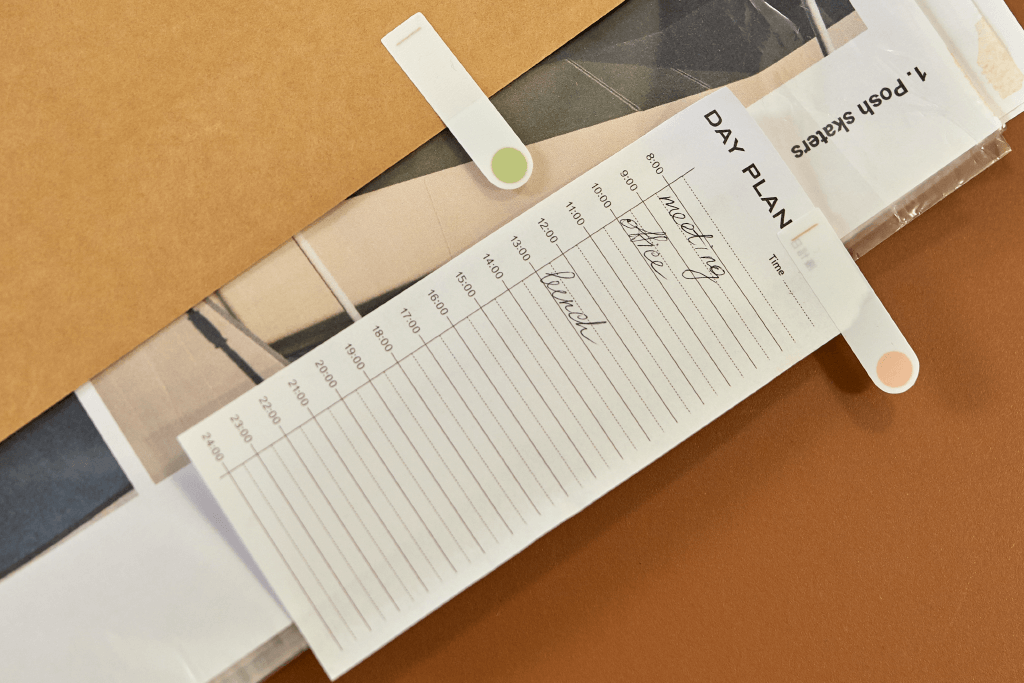 daily planner on table